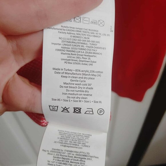 Nutella Holiday Sweater Size XL Limited Edition 2024 Christmas NEW - WITH TIN! - Picture 4 of 9